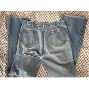 Visible mending canvas? Vintage YSL Jeans 70's